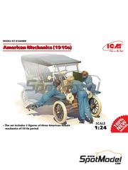 ICM: Figures set 1/24 scale - American female mechanics (1910s) - plastic parts, assembly instructions and painting instructions - 3 units