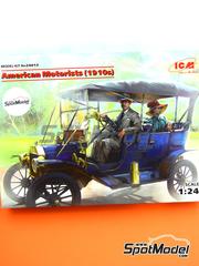 ICM: Figures set 1/24 scale - American Motorists (1910s) - plastic parts, assembly instructions and painting instructions - 2 units