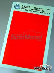 Interdecal: Decals - 75 x 110 mm Fluorescent Red