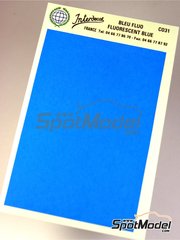 Interdecal: Decals - 75 x 110 mm Fluorescent blue