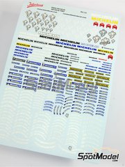 Interdecal: Decals 1/24 scale - Logos Michelin - water slide decals