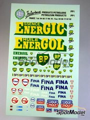 Interdecal: Decals - Logos: BP, Energol, Fina, Pure, Gasoline, Liquid Moly 