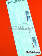 Interdecal: Logotypes 1/24 scale - Falken, Proxes, GoodYear, Hoosier, Nitto, Toyo Tires, Dunlop, Speed Hunters, Firestone, Yokohama, Potenza, Michelin, PZero, Advan, Bridgestone, BF Goodrich, Hankook - water slide decals