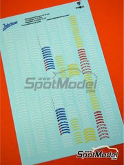 Interdecal: Logotypes 1/43 scale - Falken, Proxes, Eagle, Good Year, Hoosier, Toyo tires, Dunlop, P Zero, Hankook, BF Goodrich, Bridgestone, Kumho, ECSTA, Eagle, Advan, Nitto, Idlers, Azenis, Michelin, Potenza... - water slide decals