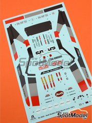 Italeri: Spare part 1/24 scale - Audi Quattro Rally: Decals Audi Sport Team #5 - Monte Carlo Rally - Rallye Automobile de Monte-Carlo 1981 - water slide decals - for Italeri reference 3612