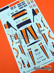 Italeri: Spare part 1/24 scale - Ford Escort Mk. II RS1800 sponsored by Rothmans #2 - Ari Vatanen (FI) + David Richards (GB) - Lombard RAC Rally 1981 - water slide decals - for Italeri references 3650, IT3650 and ITA3650