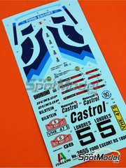 Italeri: Spare part 1/24 scale - Ford Escort Mk. II RS1800: Decal - water slide decals - for ESCI references 3009, 3021 and 3049, or Italeri reference 3655, or Revell references REV07374 and 7374