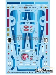 Italeri: Spare part 1/24 scale - Fiat 131 Abarth:Decals #10 - Monte Carlo Rally - Rallye Automobile de Monte-Carlo 1980 - water slide decals - for Italeri references 3662, ITA3662 and 3662S
