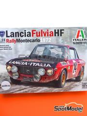 Italeri: Maqueta de coche escala 1/24 - Lancia Fulvia HF N 14 - Sandro Munari (IT) + Mario Manucci (IT) - Rally de Monte Carlo - Rallye Automobile de Monte-Carlo 1972 - fotograbados, piezas de plstico, piezas de goma, calcas de agua, manual de instrucciones e instrucciones de pintado