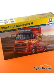 Italeri: Tractor head scale model kit 1/24 scale - Volvo FH16 Globetrotter XL - plastic parts, rubber parts, water slide decals, assembly instructions and painting instructions