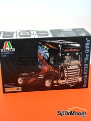 Italeri: Truck scale model kit 1/24 scale - Scania R730 - plastic parts, rubber parts, water slide decals, other materials and assembly instructions image