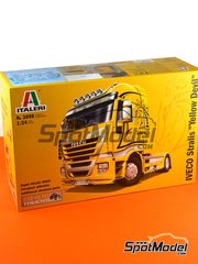 Italeri: Truck scale model kit 1/24 scale - Iveco Stralis 450 - plastic parts, rubber parts, water slide decals, other materials and assembly instructions image