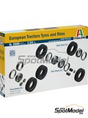 Italeri: Rims and tyres set 1/24 scale - European truck tires and rims - plastic parts, rubber parts, water slide decals and assembly instructions