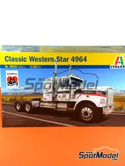 Italeri: Truck scale model kit 1/24 scale - Classic Western Star 4964 - plastic parts, rubber parts, water slide decals and assembly instructions