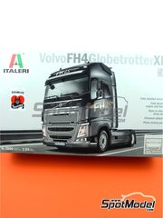 Italeri: Tractor head scale model kit 1/24 scale - Volvo FH4 Globetrotter XL - photo-etched parts, plastic parts, rubber parts, water slide decals, other materials, assembly instructions and painting instructions