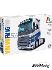 Italeri: Tractor head scale model kit 1/24 scale - Volvo FH16 750 Medium Roof - photo-etched parts, plastic parts, rubber parts, water slide decals, other materials, assembly instructions and painting instructions