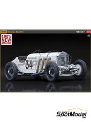 Italeri: Car scale model kit 1/12 scale - Mercedes-Benz SSK #34 - Rudolf Caracciola (DE) - Monaco Grand Prix 1929 - plastic parts, rubber parts, water slide decals, other materials, assembly instructions and painting instructions image