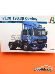 Italeri: Tractor head scale model kit 1/24 scale - Iveco Fiat 190.38 Cow Boy - plastic parts, rubber parts, water slide decals and assembly instructions