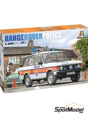 Italeri: Car scale model kit 1/24 scale - Range Rover Police 1979 and 1980 - plastic parts, rubber parts, water slide decals, assembly instructions and painting instructions