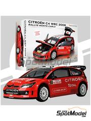 Ixo Collections: Car scale model kit 1/8 scale - Citroen C4 WRC Citro�n Total WRT Team #1 - Sebastien Loeb (FR) + Daniel Elena (MC) - Monte Carlo Rally - Rallye Automobile de Monte-Carlo 2008 - metal parts, plastic parts, rubber parts, other materials and assembly instructions