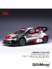 Ixo Models: Diecast model car 1/18 scale - Toyota Yaris GR Hybrid Rally1 Toyota Gazoo Racing WRT Team sponsored by Denso #17 - Sbastien Ogier (FR) + Vincent Landais (FR) - Safary Rally Kenya 2023 - metal parts, plastic parts and rubber parts