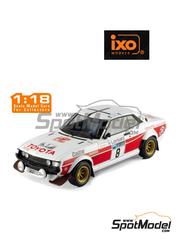 Ixo Models: Diecast model car 1/18 scale - Toyota Celica 2000 GT (RA21) Toyota Team Europe Team #8 - Hannu Mikkola (FI) + Arne Hertz (SE) - Lombard RAC Rally 1977 - metal parts, plastic parts and rubber parts