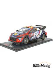 Ixo Models: Diecast model car 1/18 scale - Hyundai i20 N Rally1 Hyundai Mobis WRT Team sponsored by Shell #11 - Thierry Neuville (BE) + Martijn Wydaeghe (BE) - Rally Poland 2024 - metal parts, plastic parts and rubber parts