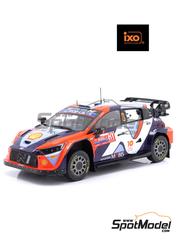 Ixo Models: Diecast model car 1/18 scale - Hyundai i20 N Rally1 Hyundai Mobis WRT Team sponsored by Shell #8 - Ott Tänak (EE) + Martin Järveoja (EE) - Chile Biobío Rally 2024 - metal parts, plastic parts and rubber parts image