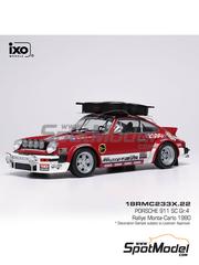 Ixo Models: Diecast model car 1/18 scale - Porsche 911 SC Group 4 Alméras Frères Team sponsored by Esso - Monte Carlo Rally - Rallye Automobile de Monte-Carlo 1980 - metal parts, plastic parts and rubber parts image
