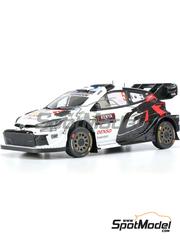 Ixo Models: Diecast model car 1/18 scale - Toyota Yaris GR Hybrid Rally1 Toyota Gazoo Racing WRT2 Team sponsored by Denso #5 - Sami Pajari (FI) + Marko Salminen (FI) - Safary Rally Kenya 2025 - metal parts, plastic parts and rubber parts