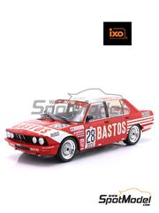 Ixo Models: Diecast model car 1/18 scale - BMW 528i (E28) sponsored by Bastos #28 - Lucien Guitteny (FR) + G�rard Bleynie (FR) - 24 Hours SPA Francorchamps 1982 - metal parts, plastic parts and rubber parts