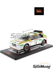 Ixo Models: Diecast model car 1/18 scale - Lancia Delta S4 Jolly Club Team sponsored by Totip #8 - Dario Cerrato (IT) + Giuseppe Cerri (IT) - Sanremo Rally 1986 - plastic parts and rubber parts image