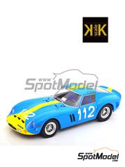 KK Scale: Diecast model car 1/18 scale - Ferrari 250 GTO #112 - Ulf Norinder (SE) + Picko Troberg (SE) - Targa Florio 1964 - photo-etched parts, plastic parts and rubber parts