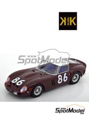 KK Scale: Diecast model car 1/18 scale - Ferrari 250 GTO San Marco Team #86 - Giorgio Scarlatti (IT) + Pietro Ferraro (IT) - Targa Florio 1962 - photo-etched parts, plastic parts and rubber parts