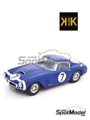 KK Scale: Diecast model car 1/18 scale - Ferrari 250 GT SWB Competition #7 - Goodwood Tourist Trophy 1961 - photo-etched parts, plastic parts and rubber parts