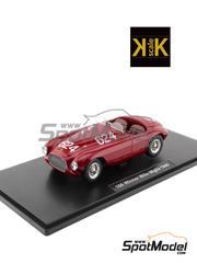 KK Scale: Diecast model car 1/18 scale - Ferrari 166 MM Scuderia Ferrari Team #624 - Clemente Biondetti (IT) + Ettore Salani (IT) - Mille Miglia 1949 - photo-etched parts, plastic parts and rubber parts
