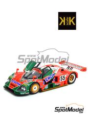 KK Scale: Diecast model car 1/18 scale - Mazda 787B Mazdaspeed Team sponsored by Renown, Charge #55 - Volker Weidler (DE) + John Paul  "Johnny" Herbert (GB) + Bertrand Gachot (BE) - 24 Hours Le Mans 1991 - photo-etched parts, plastic parts and rubber parts