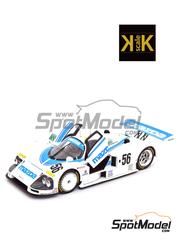 KK Scale: Diecast model car 1/18 scale - Mazda 787 Mazdaspeed Team #56 - Takashi Yorino (JP) + Yojiro Terada (JP) + Pierre Dieudonne (BE) - 24 Hours Le Mans 1991 - photo-etched parts, plastic parts and rubber parts