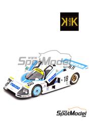 KK Scale: Diecast model car 1/18 scale - Mazda 787B Mazdaspeed Team #18 - David Kennedy (IE) + Stefan Johansson (SE) + Maurizio Sandro Sala (BR) - 24 Hours Le Mans 1991 - photo-etched parts, plastic parts and rubber parts