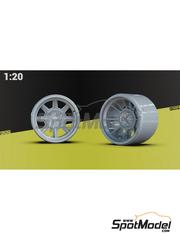 KMP Kool Models Production: Rims 1/20 scale - Abarth Campagnolo rims for Fiat 131 - 3D printed parts - for Tamiya references TAM20013, TAM20015 and TAM20069 - 2 + 2 units