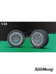 KMP Kool Models Production: Rims and tyres set 1/24 scale - Lancia Delta 16V - 3D printed parts - for Hasegawa reference 20710 - 4 units