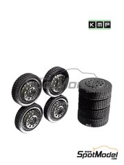 KMP Kool Models Production: Gravel conversion set 1/24 scale - Lancia Delta S4 gravel set-up - 3D printed parts - for Beemax Model Kits references B24020, 09885 and 098851, or Nunu reference PN24005 - 4 units