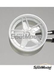 KMP Kool Models Production: Llantas escala 1/24 - Campagnolo para Lancia Stratos HF - piezas impresas en 3D - para las referencias de Hasegawa 20217, 20261, 20268, 20282, 20361, HA20361, 20440, CR-32, 20499, 20561, 20598, 20653, 20692, 20737, 21215, HC-15, 25032, CR-32, 25036, CR-36, HACR32, HA-CR32, HACR33, 25033, CR-33, HACR36, 25036 y CR-36 - 4 unidades