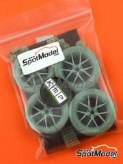 KMP Kool Models Production: Set de llantas y neumticos escala 1/24 - BBS para Ford GT - piezas impresas en 3D - para la referencia de Tamiya TAM24346 - 4 unidades