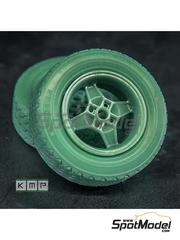 KMP Kool Models Production: Rims and tyres set 1/24 scale - Campagnolo 13 inches - Fiat 124 Abarth - 3D printed parts - 4 units