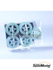 KMP Kool Models Production: Rims and tyres set 1/24 scale - Toyota Celica ST185 - 3D printed parts - 4 units image