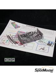 KMP Kool Models Production: Set de mejora y detallado escala 1/24 - Detallado interior para coches de rally - piezas impresas en 3D, piezas de metal, calcas de agua y manual de instrucciones - 4 unidades