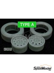 KMP Kool Models Production: Gravel conversion set 1/24 scale - Lancia 037 Rally - 16-inch gravel wheels - version A - 3D printed parts - for Hasegawa references 20264, 20277, 20299, 20399, 20414, 20447, 20485, 20523, 20566, 20584, 20631, 20681, 20775, 25030, CR-30, 25030.OUTLET, 25031, CR-31, 52305, SP505, HACR30, 25030 and CR-30 - 4 units