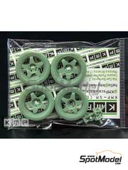 KMP Kool Models Production: Rims and tyres set 1/24 scale - Speedline 17 inches for BMW M3 Rally - 3D printed parts - for Beemax Model Kits references B24016 and BX24029 - 4 units