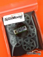 KMP Kool Models Production: Llantas escala 1/24 - VR46 de tierra para Peugeot 206 WRC - piezas impresas en 3D - para la referencia de Tamiya TAM24262 - 5 unidades